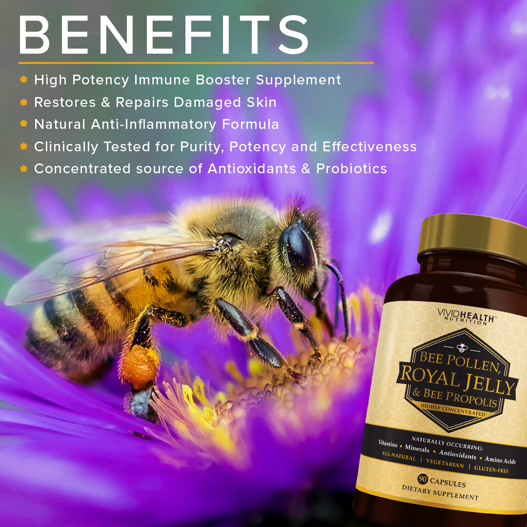Immune Boosting Supercharger, ROYAL JELLY with BEE POLLEN & BEE PROPOLIS by VHN
