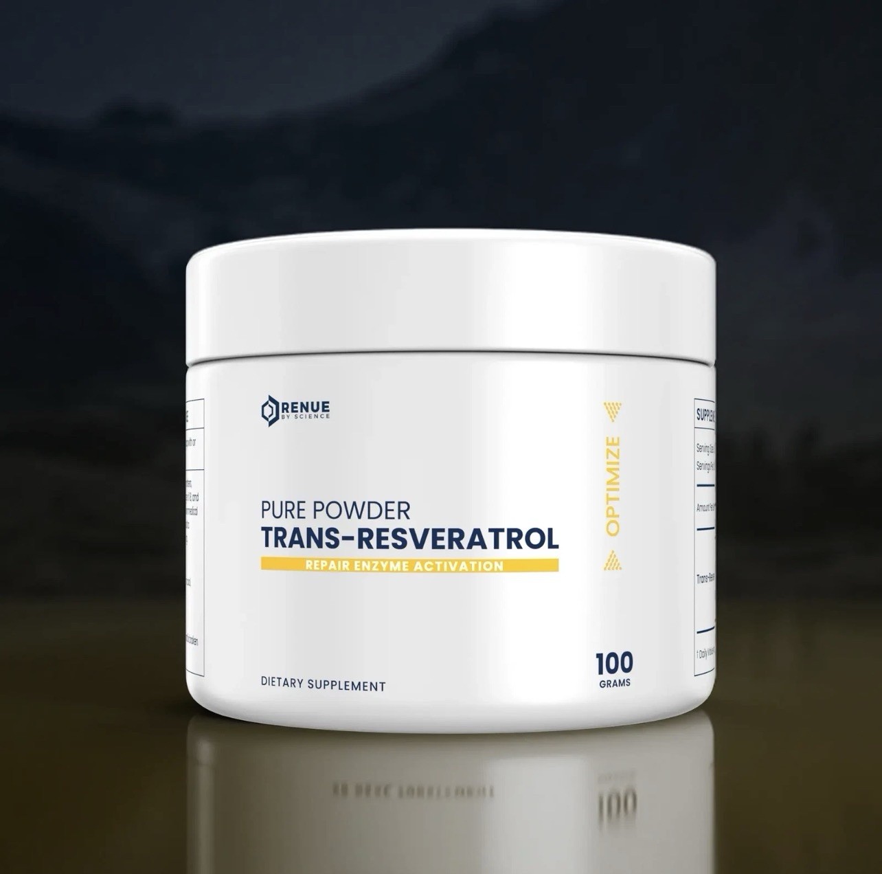 Trans-Resveratrol Pure Powder 100G by Renue by Science — Sirtuin Activation for