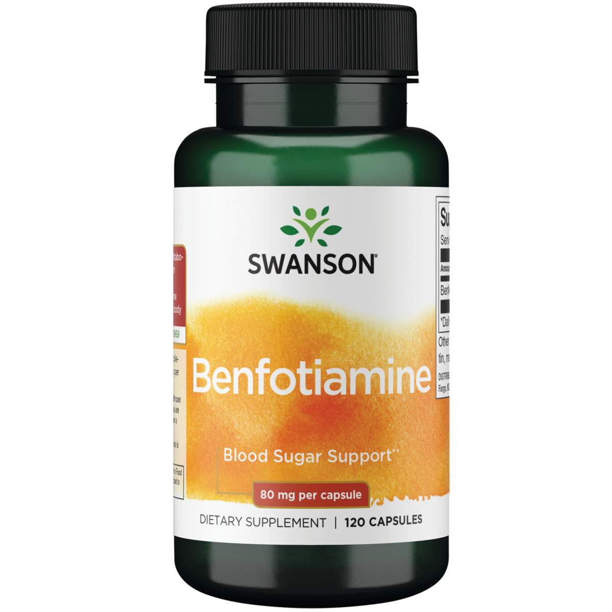 Swanson Benfotiamine 80 mg 120 Capsules