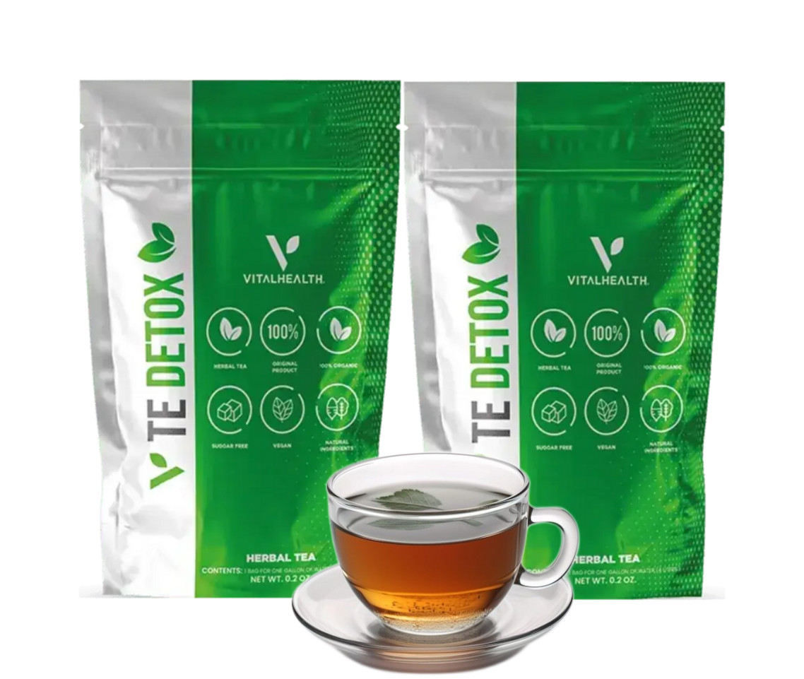 VITAL HEALTH DETOX TEA V-TEDETOX 2 PACK DEAL | FASTEST SHIPPING | FRESH 0.2 OZ
