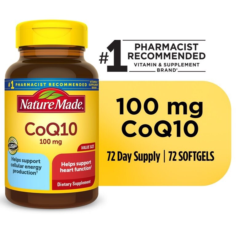 Nature Made Value Size CoQ10 (100mg) – 72 Softgels Exp: 03/2025 New