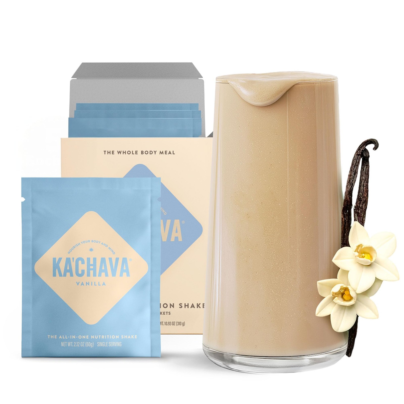 Ka’Chava Whole Body Meal Shake Vanilla – Vegan Protein Powder with 85+ Superf…