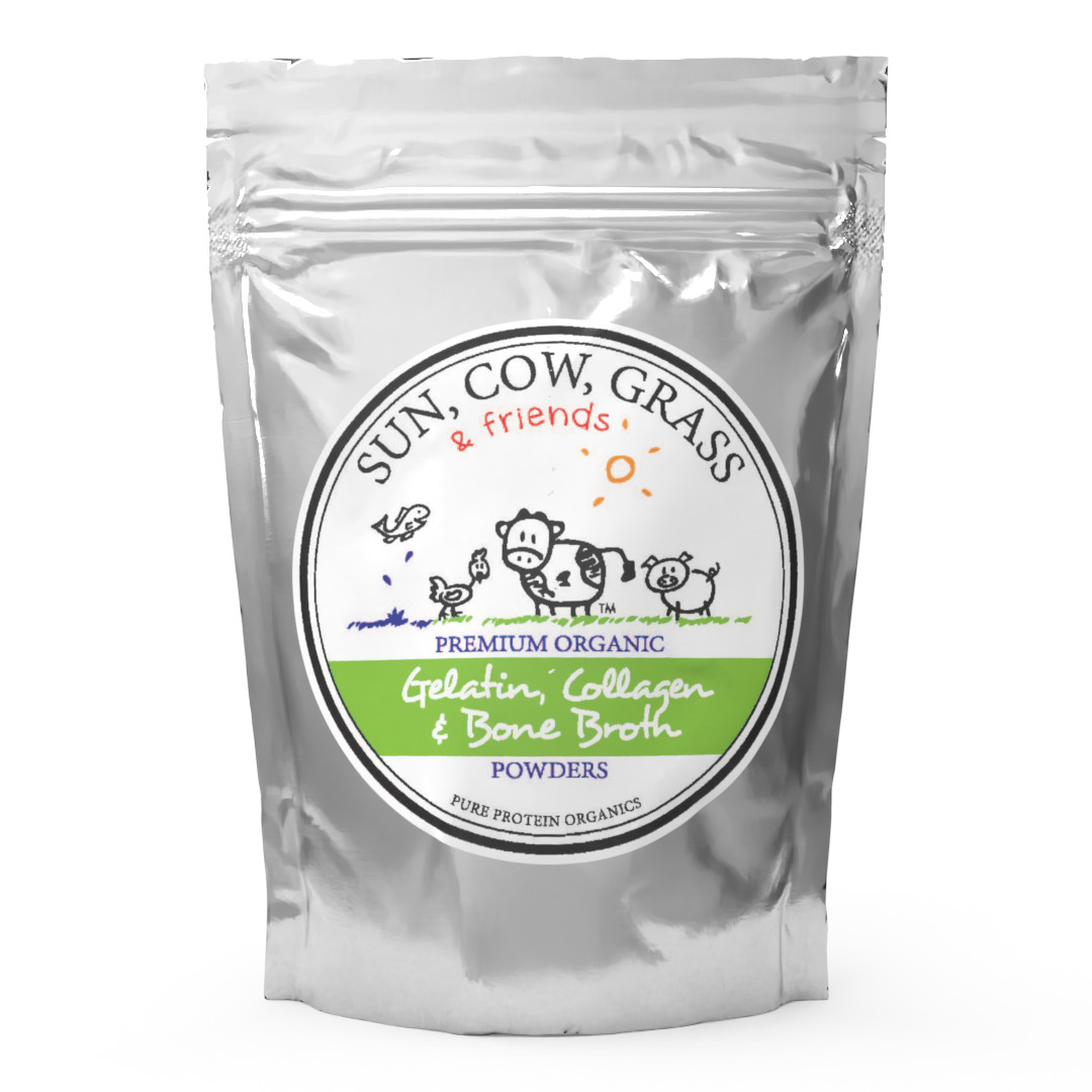 Multi-Collagen Powder – Mixes with water – Pure Protein Organics – Grass-fed