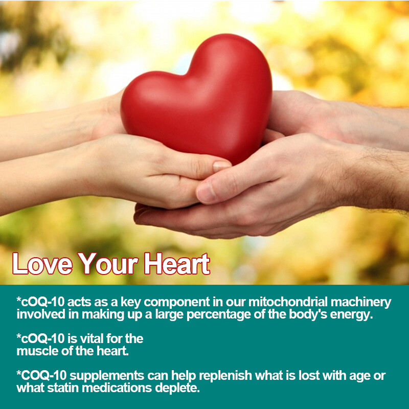 CoQ10 Ubiquinol Coenzyme Q10 – Supports Heart Health Non-GMO,200mg,1/2/4 Bottles