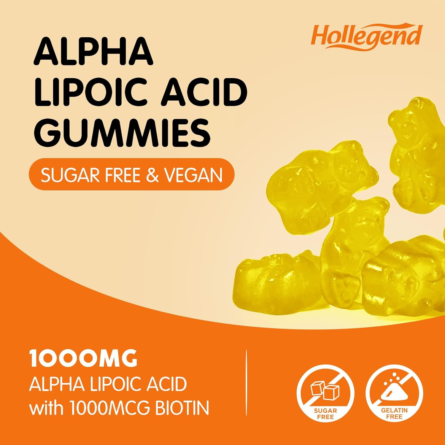 Alpha Lipoic Acid Gummies 1000Mg with Biotin, High Absorption Chewable ALA Suppl