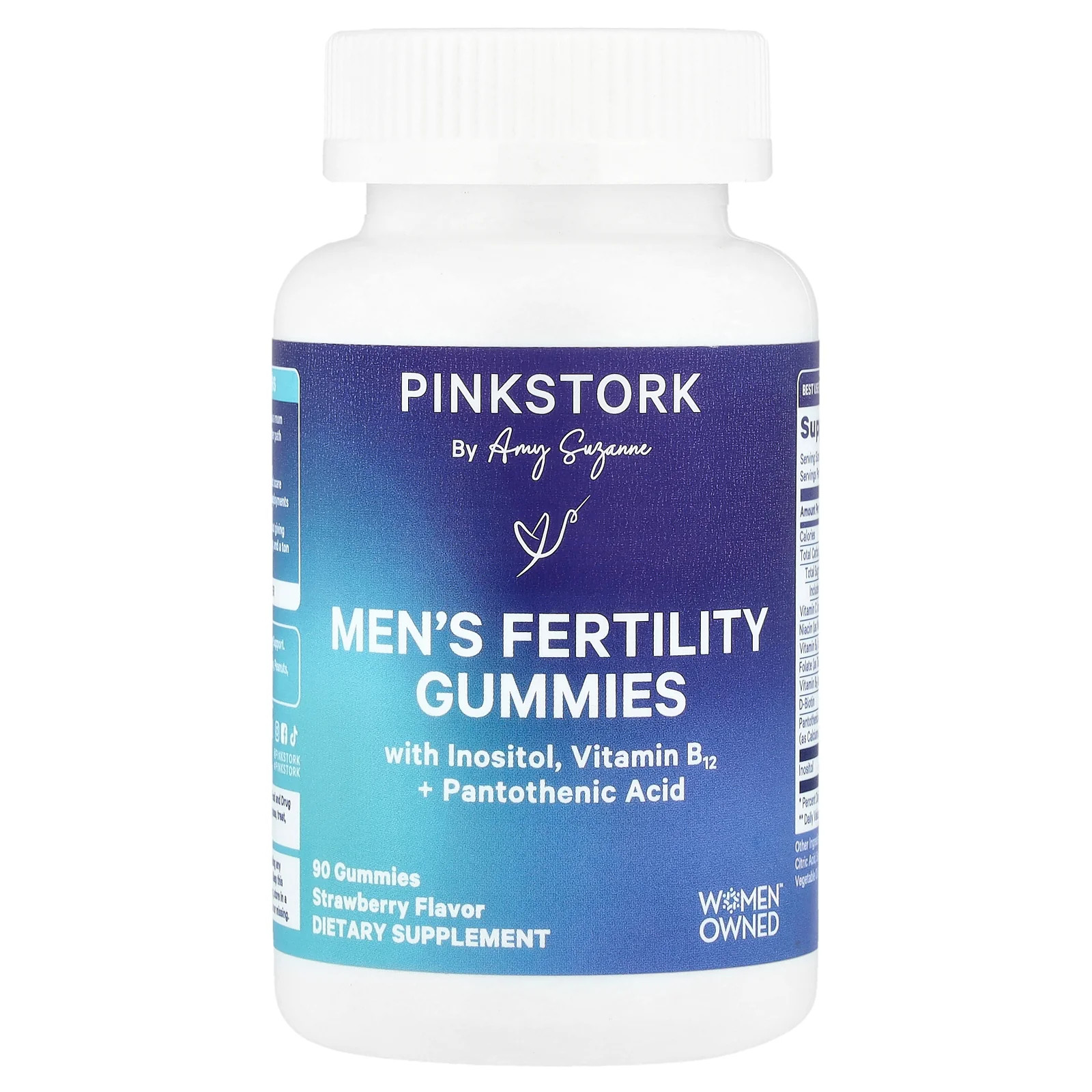 2 X Pink Stork, Men’s Fertility Gummies, Strawberry , 90 Gummies