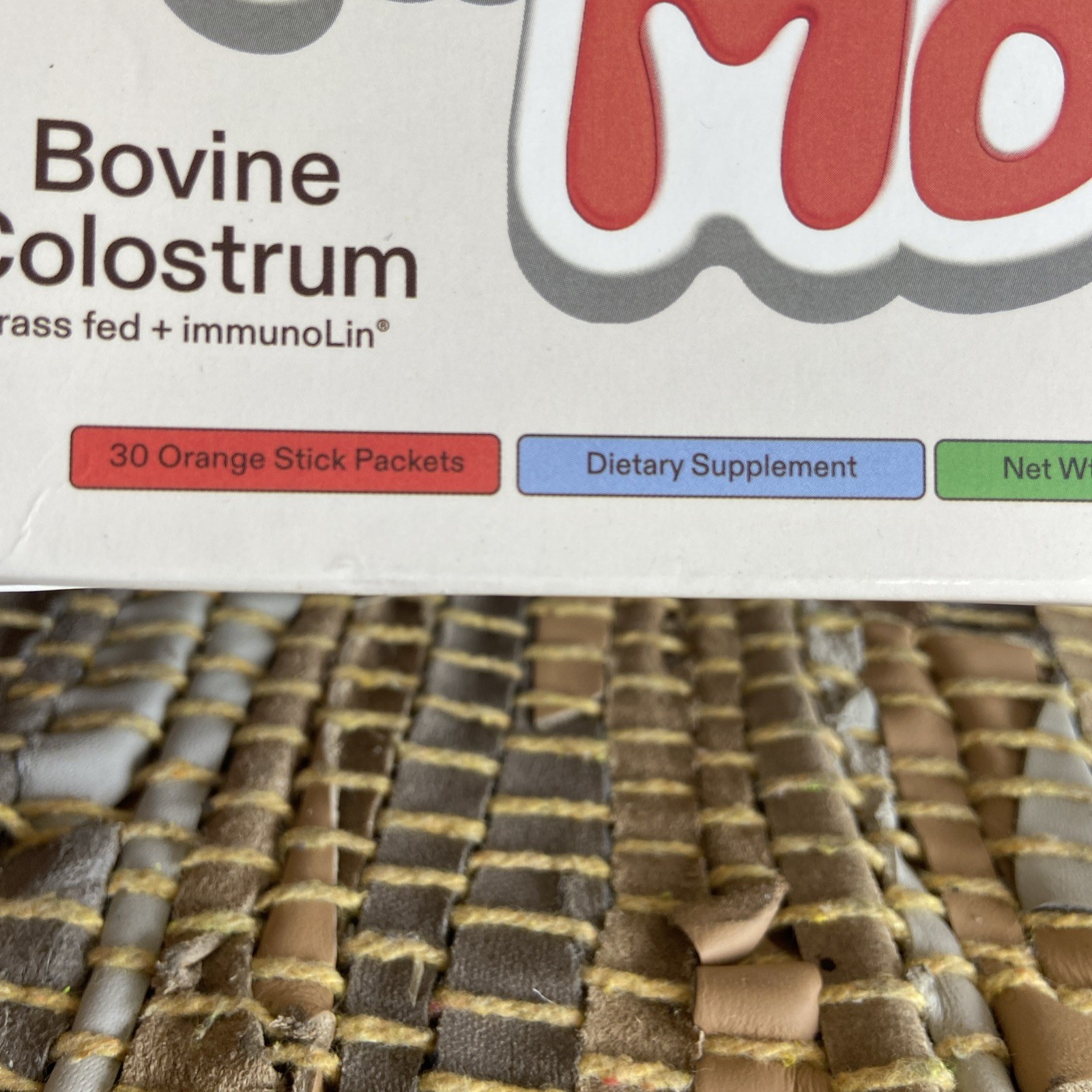Miracle Moo Bovine Colostrum Powder with Grass Fed Unflavored 3.8 30 Stick pack