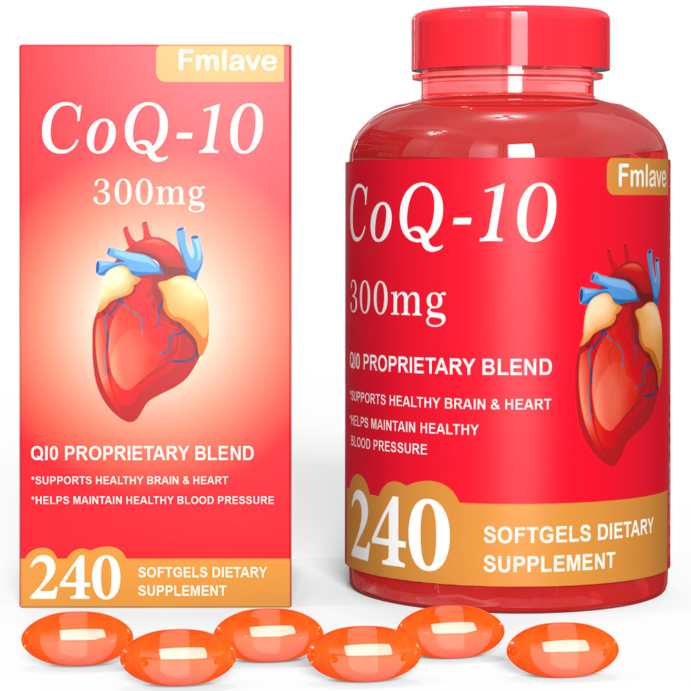 CoQ-10 300mg 240 Softgels Coq10 Co Q10 Coenzyme Heart Support NON GMO Fmlave USA