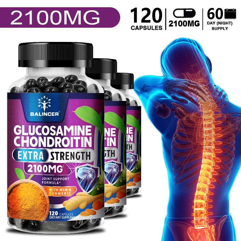 Glucosamine Chondroitin Turmeric & MSM 120 Capsules 2100mg Joint Health Support