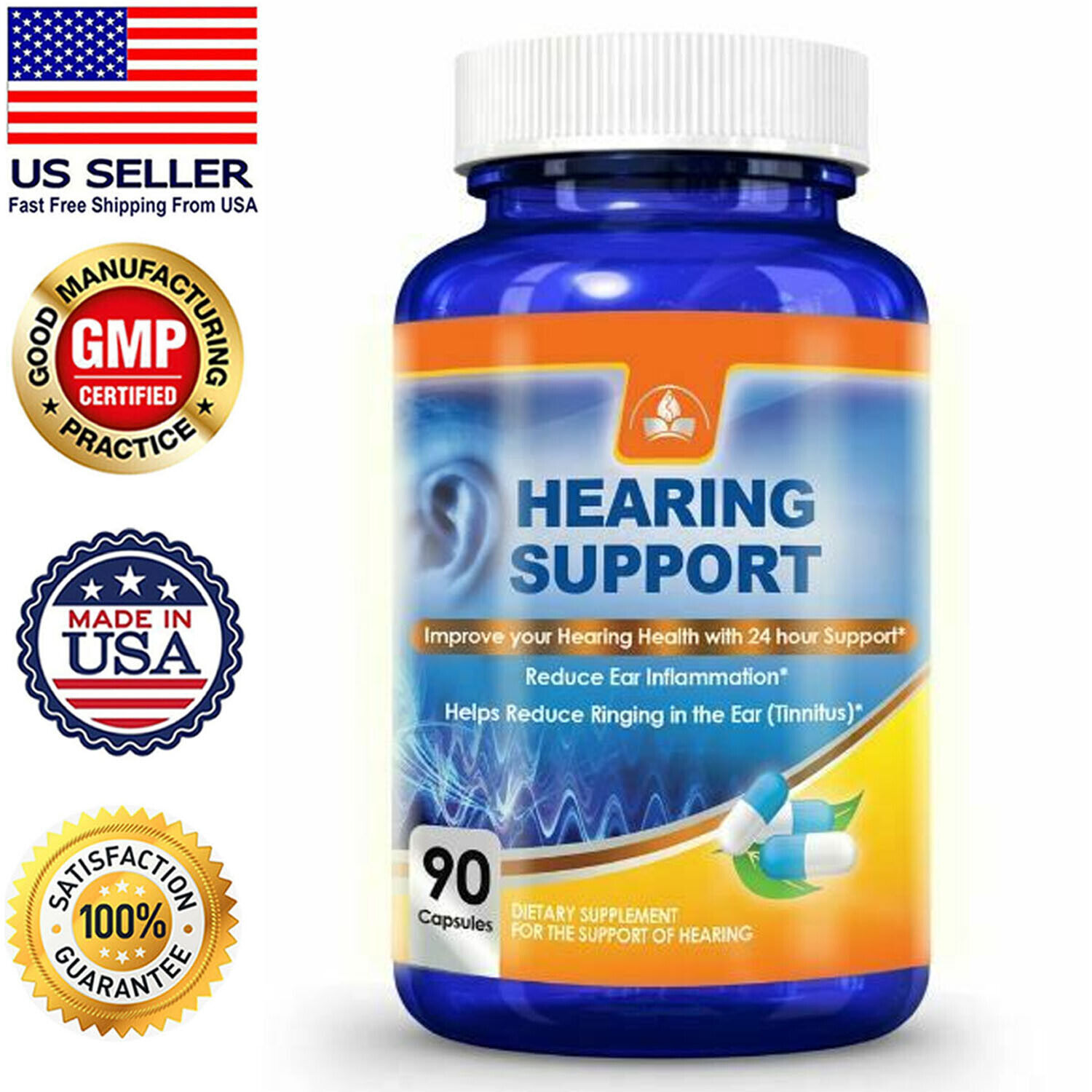 Blue Cohosh Hearing Support Ear Care & Cholesterol 660 Heart Supplement 60 Caps