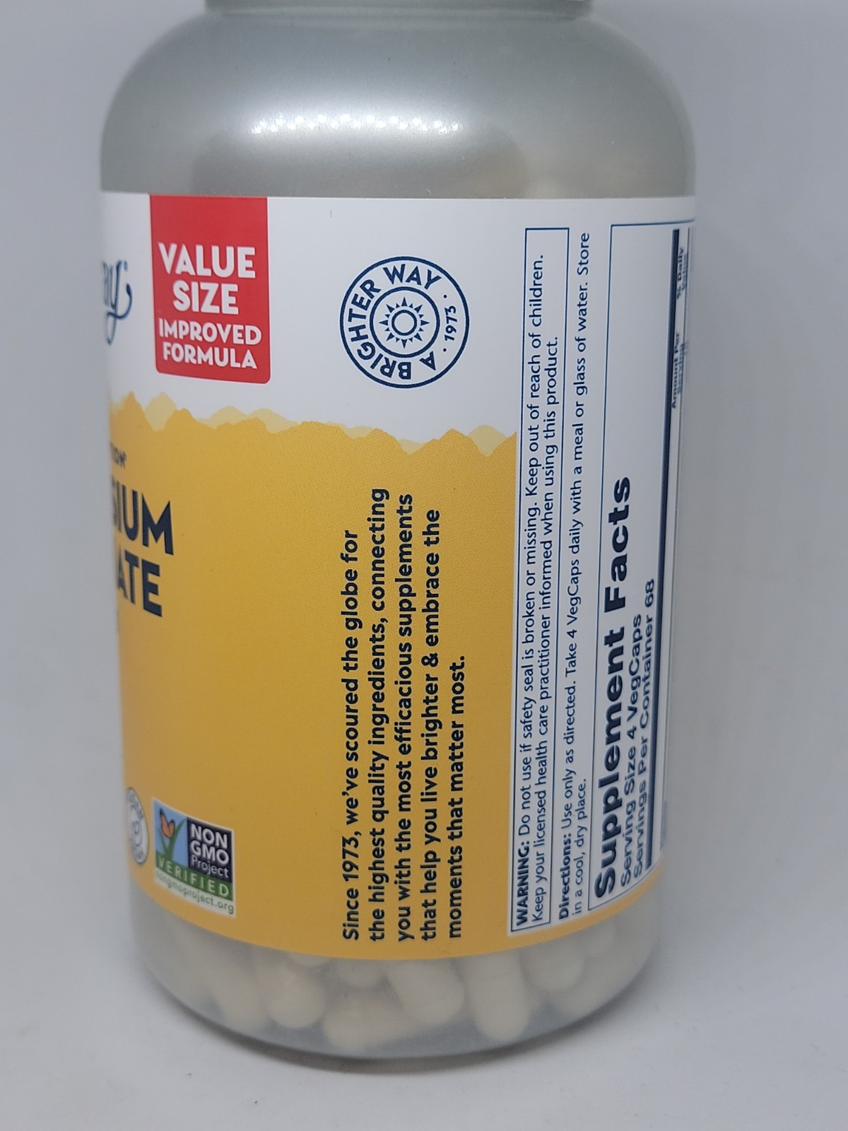 Solaray Magnesium Glycinate, 275 count, 350mg VALUE SIZE best by 06/2029 New