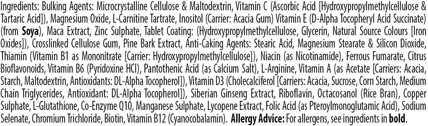 Wellman Conception Tablets for Men 30 Count Nutritional Support Zinc CoQ10