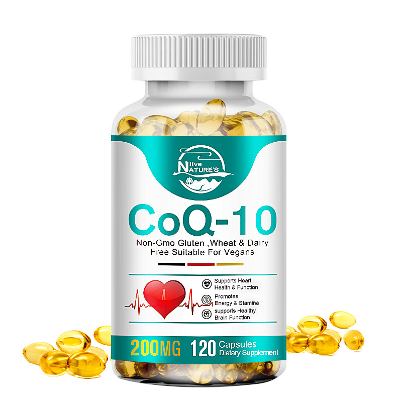 CoQ10 Ubiquinol Coenzyme Q10 – Supports Heart Health Non-GMO,200mg,1/2/4 Bottles