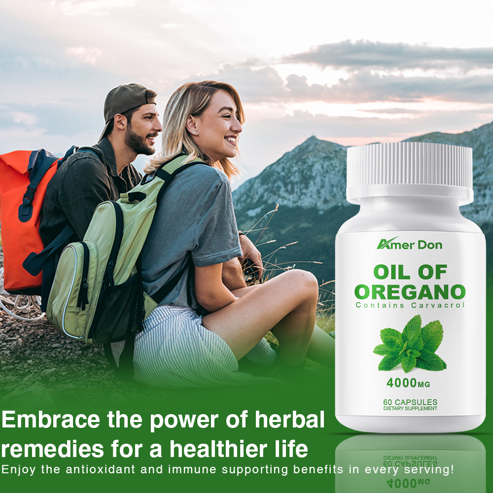 Oregano pills 4000mg immune support , fungus away Capsules Contains Carvacrol
