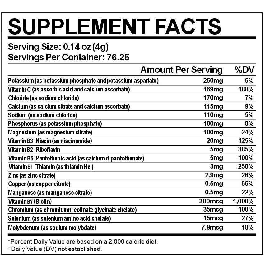 Electrolyte Complex Hydration Powder | 6 Vitamins + 12 Minerals | Strawberry