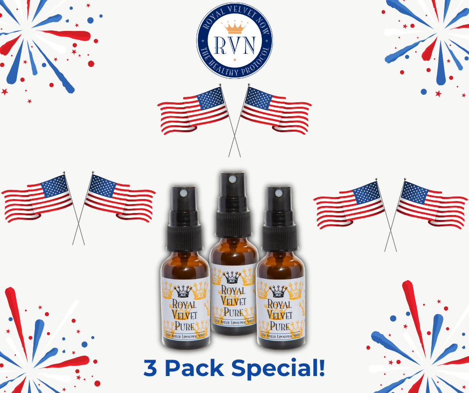 Royal Velvet Pure – Premium Deer Antler Velvet Spray (Unflavored) – 3 Pack