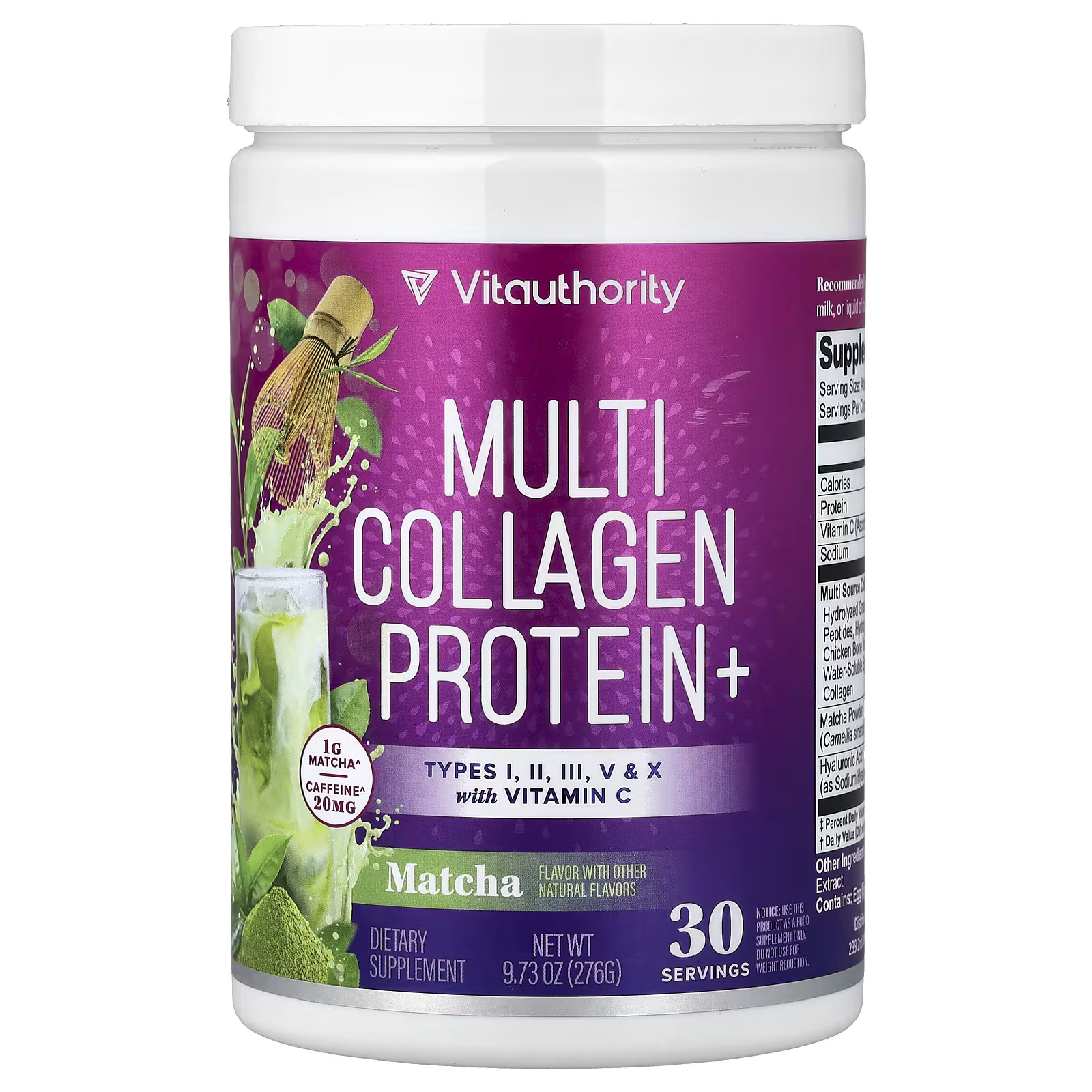 Vitauthority Multi Collagen Protein+ 9.73 oz 276 g Beauty