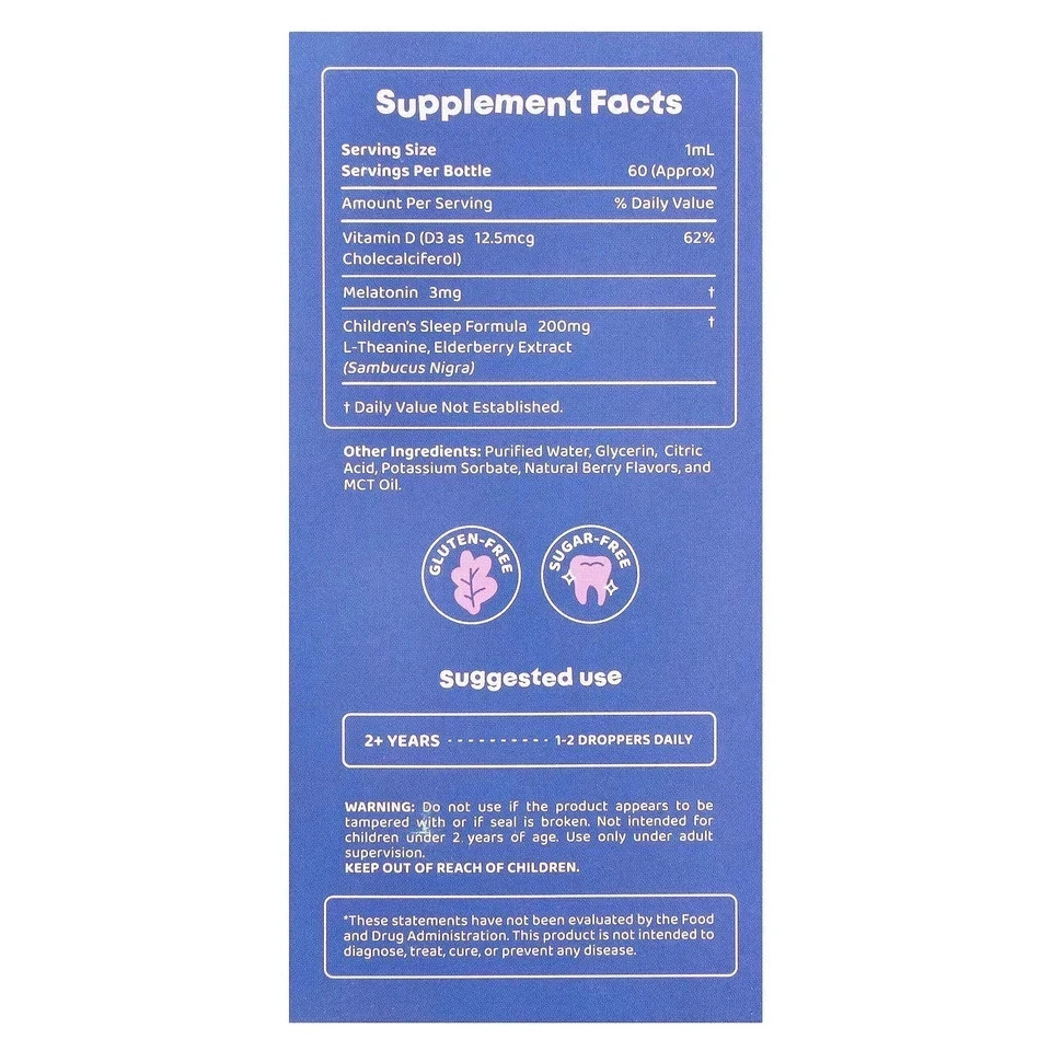 joyspring sleep berry liquid melatonin with D3 30ml 1 fl oz FREE SHIPPING