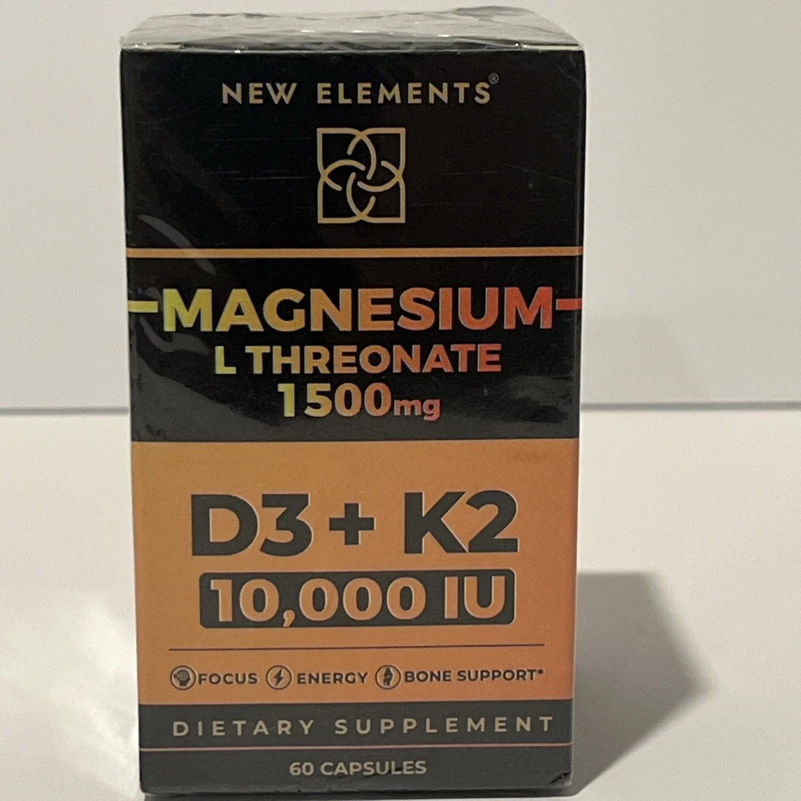 Elements Magnesium L-Threonate 1500Mg With Vitamin D3 10,000 Iu & K2 Mk-7 – Brai