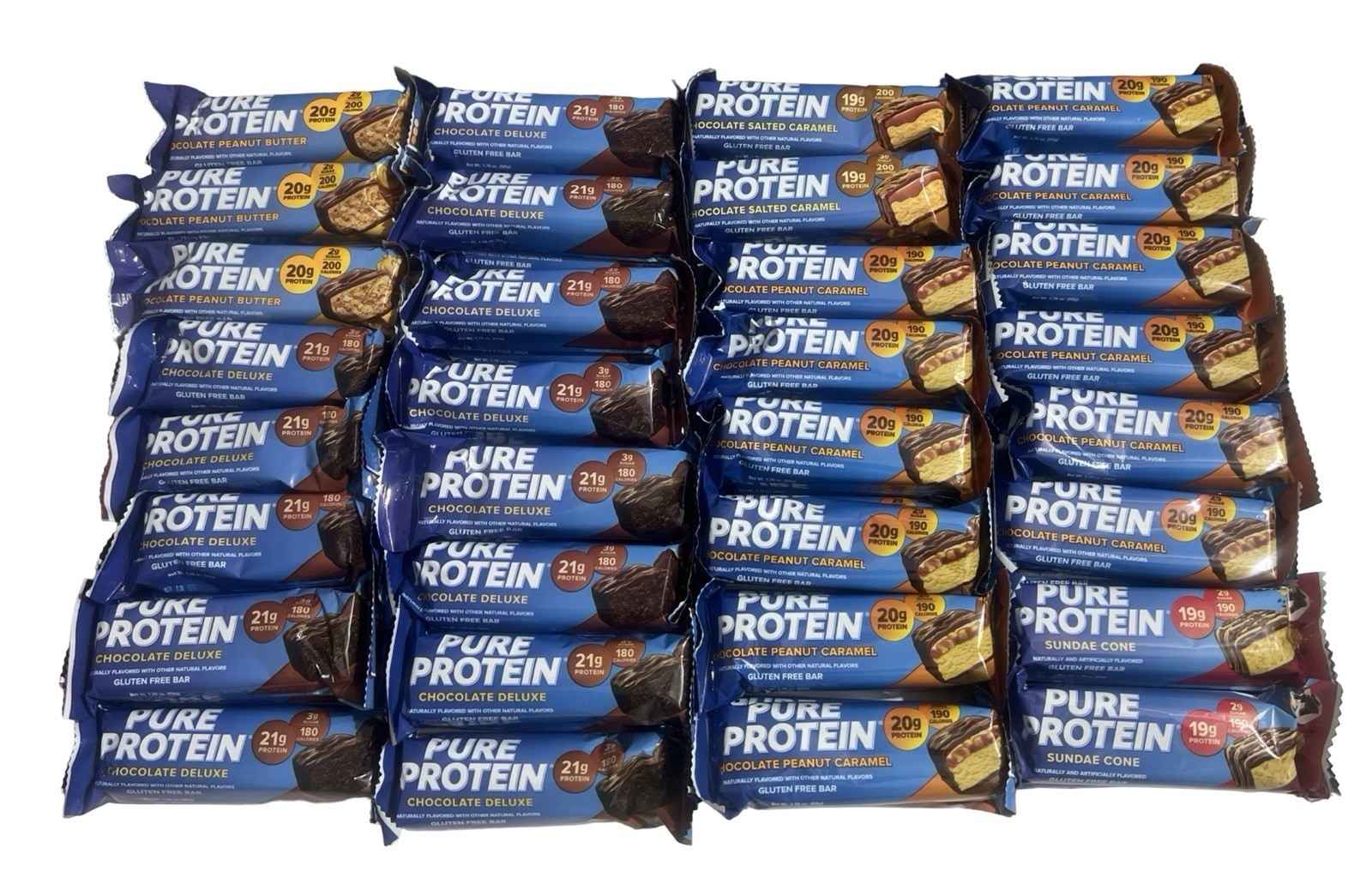 Pure Protein Bars, Lot of 62 – 5 Flavors – BB: 08/19/26 – 04/15/2027