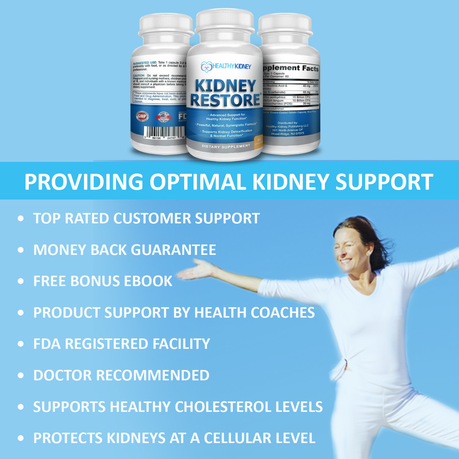 Kidney Cleanse Restore Supplement Function Creatinine Health Renal Detox 2 Pack