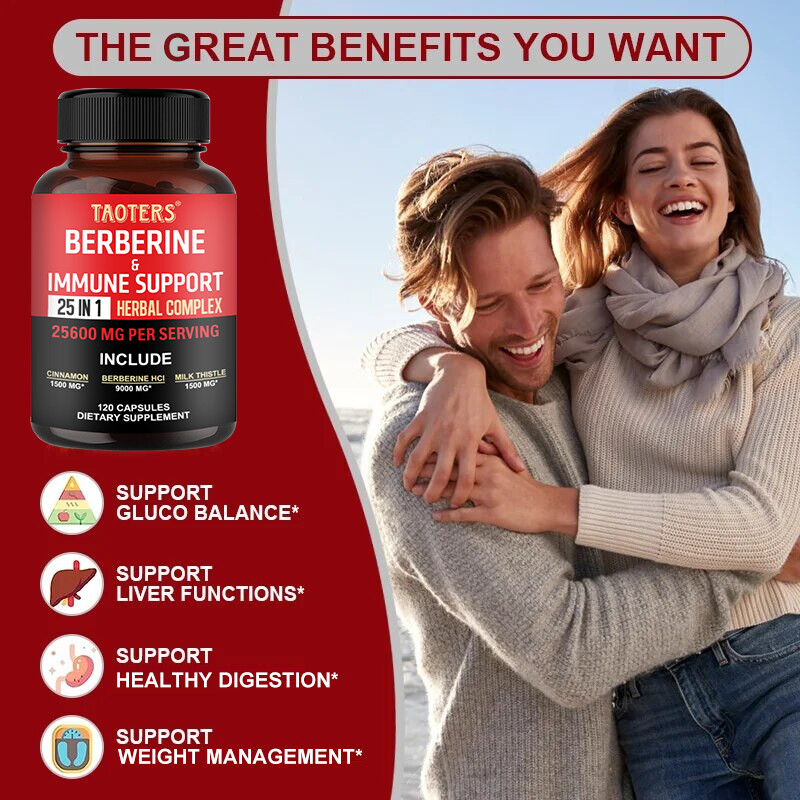 Berberine Supplement 25,600mg per Serving – High Absorption Heart Health Support