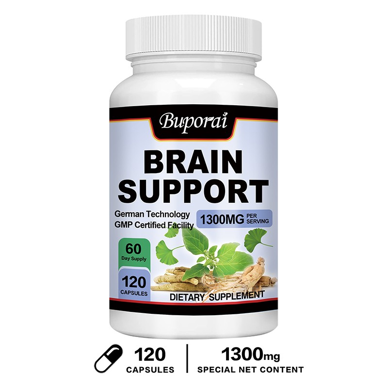 Brain Support – Ginkgo Biloba, Ginseng-Promotes Brain Health and Improves Memory
