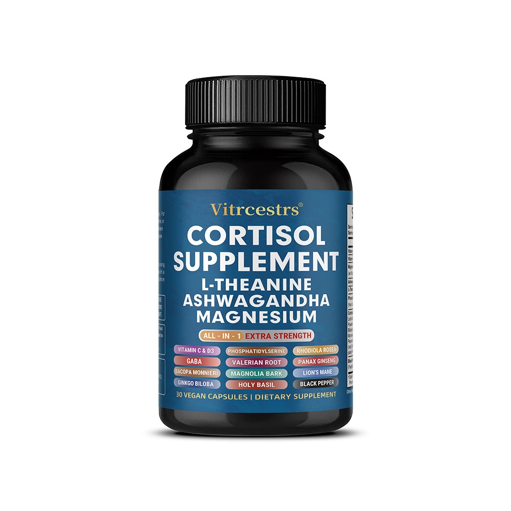 Cortisol Supplement for Stress Support,Focus & Brain Health,30/60120 Capsules