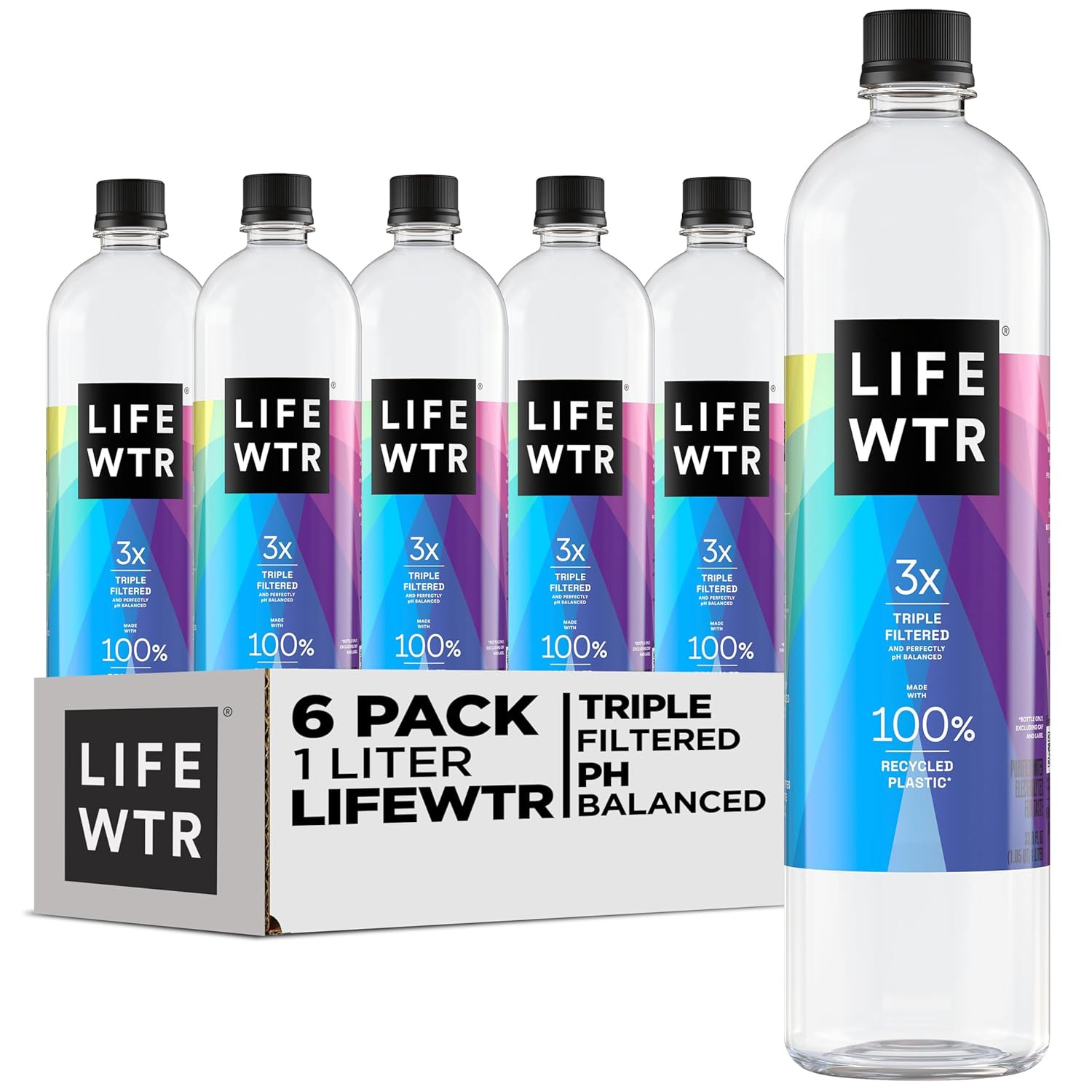 Premium Purified Water, Ph Balanced with Electrolytes, 100% Recycled Plastic Bot