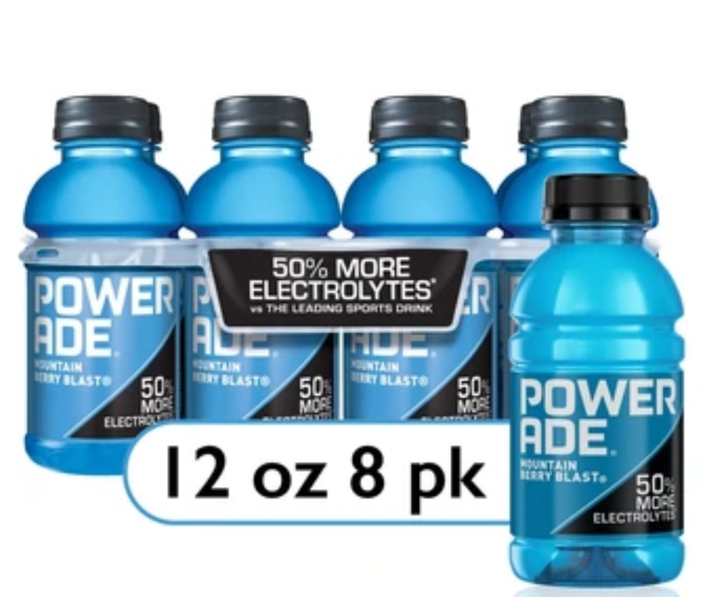 Powerade 12 oz Pack of 8 Mountain Berry Blast Sports Drink