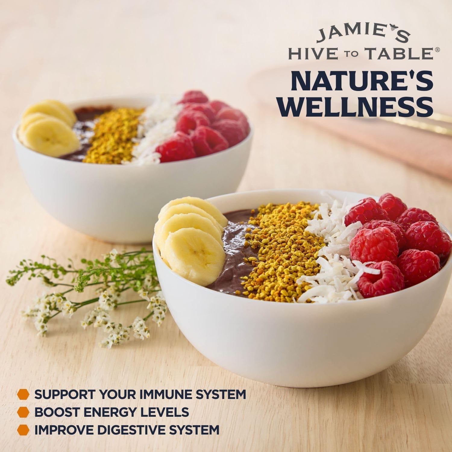 100% Pure Bee Pollen Granules 6 oz – Raw Natural Energy Boost, Immunity Support,