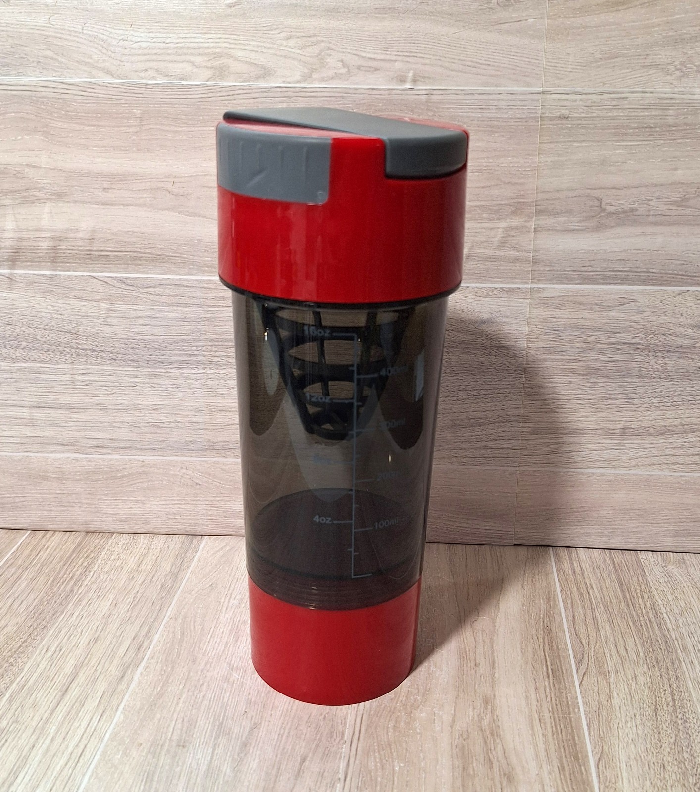 The Cyclone Shaker Cup Red Black Flip Lock Cap Blender Drink Mixing Shaker