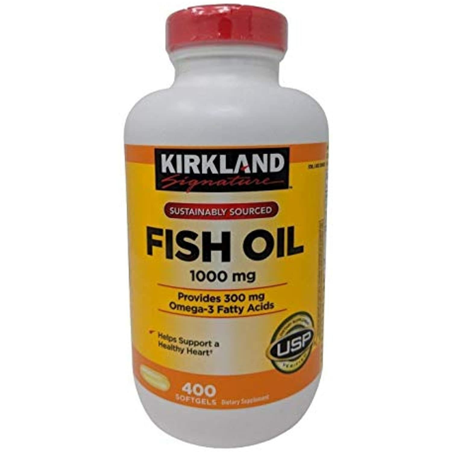 Kirkland Signature Fish Oil Concentrate with Omega-3 Fatty Acids, 400 Softgels,