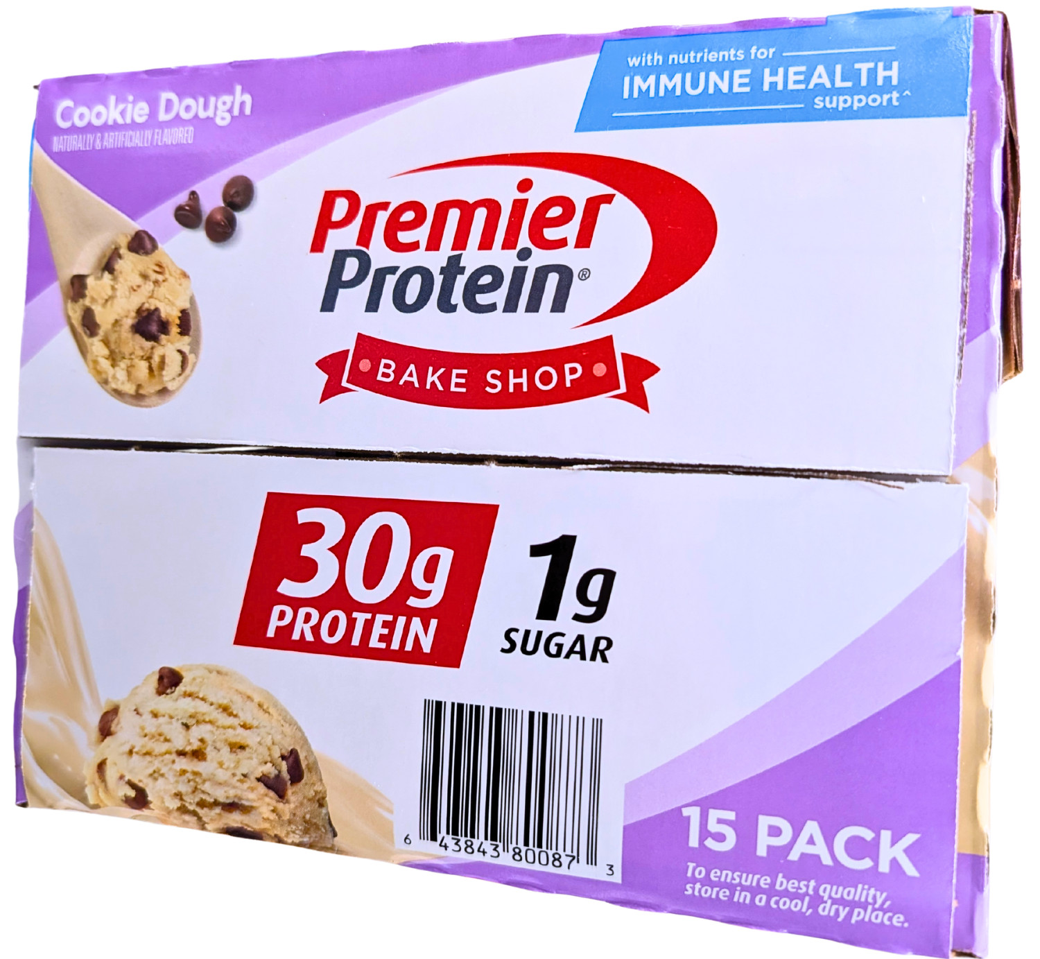 Premier Protein 30g High Protein Shake Cookie Dough 15 x 11 Fl Oz EXP 06/2026