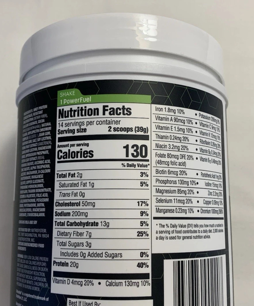 Nutrisystem FUEL Protein Shake Powder Mix Chocolate For Men Exp 6/2026 – New!