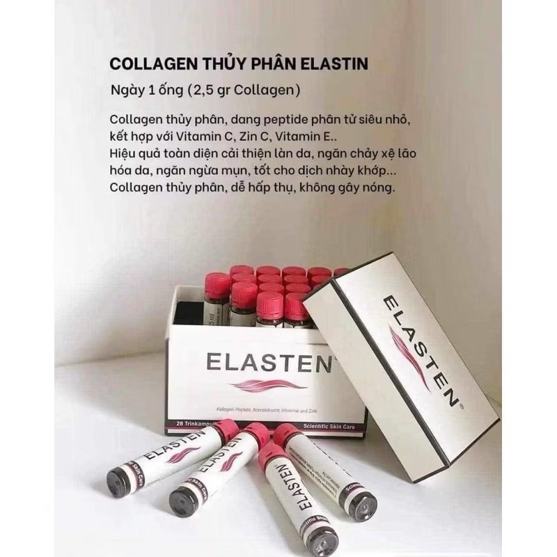 [1 BOX] Hydrolyzed Collagen ELASTEN Germany Elasten Drinking with 28 tubes