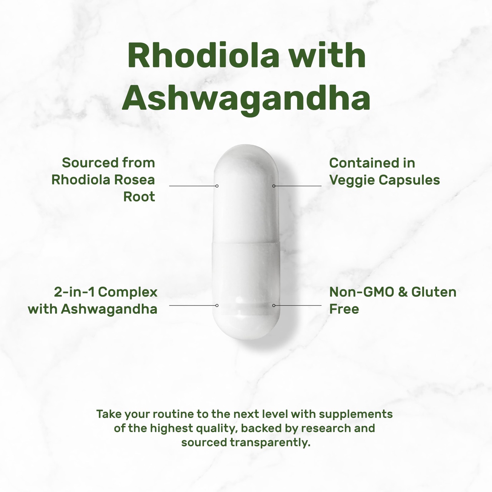 DEAL SUPPLEMENT Rhodiola Rosea with Ashwagandha, 240 240 Count (Pack of 1)