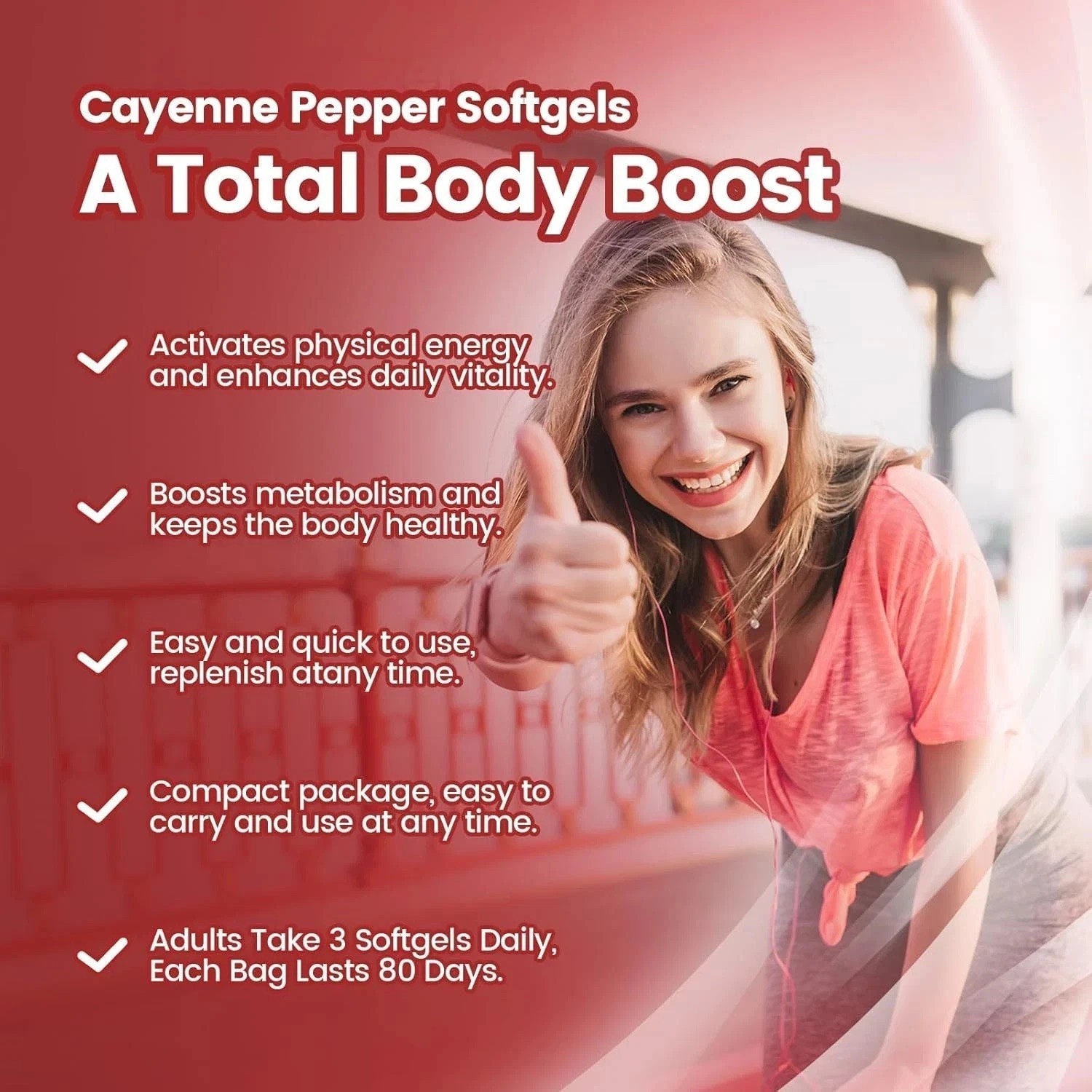 VivoNu Cayenne Pepper Softgels Supplement – 240 Capsules NEW FREE SHIP