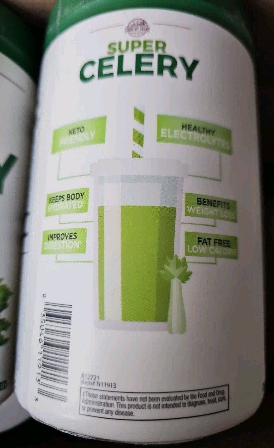 2 -Pack Super Celery Powder Unflavored 11.3 Oz X2 Exp 01/2027 Health Drink.
