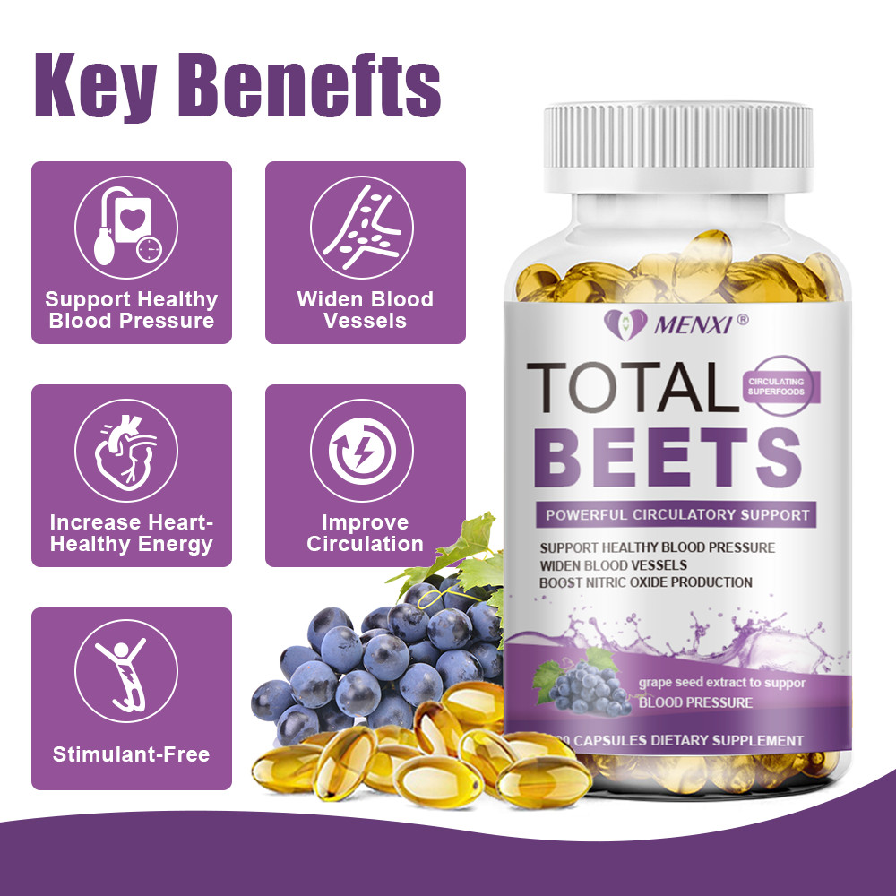 Total Beet Ultimate Heart Health Blood Pressure Support Circulation Booster 120