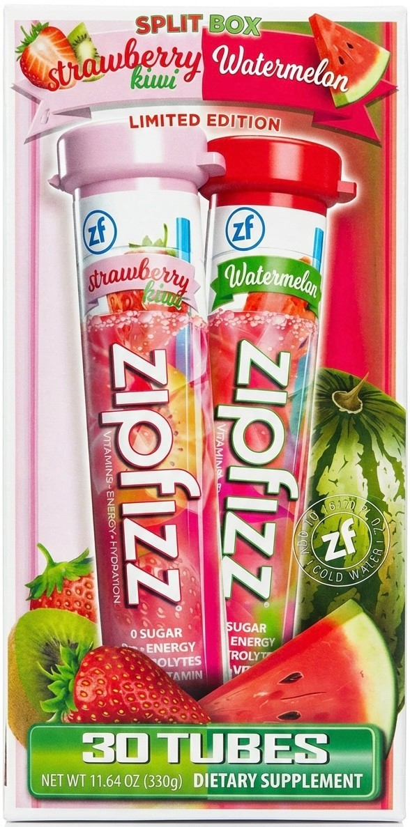 4-Box Zipfizz Blood Orange & Pina Colada /Strawberry Kiwi & Watermelon 120 Tubes