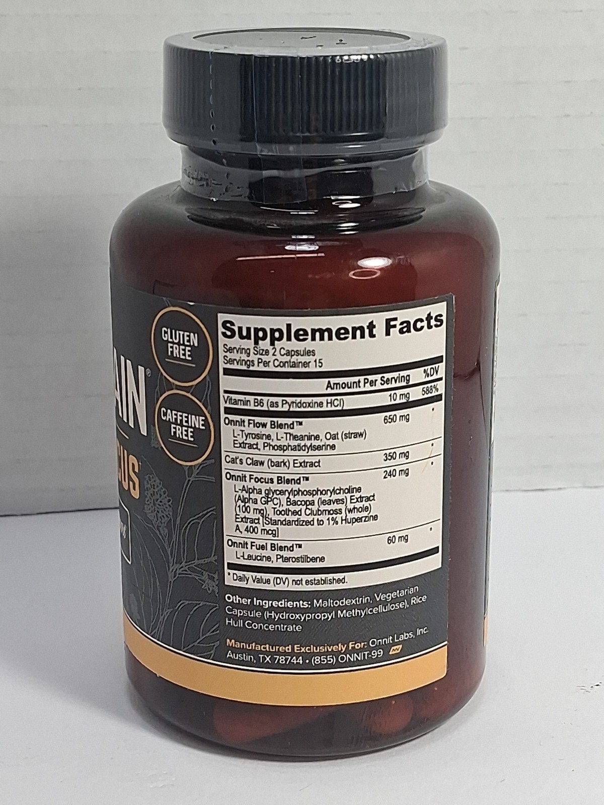 Onnit Alpha Brain Capsules – 30 Count Memory & Focus Ex 03/2026