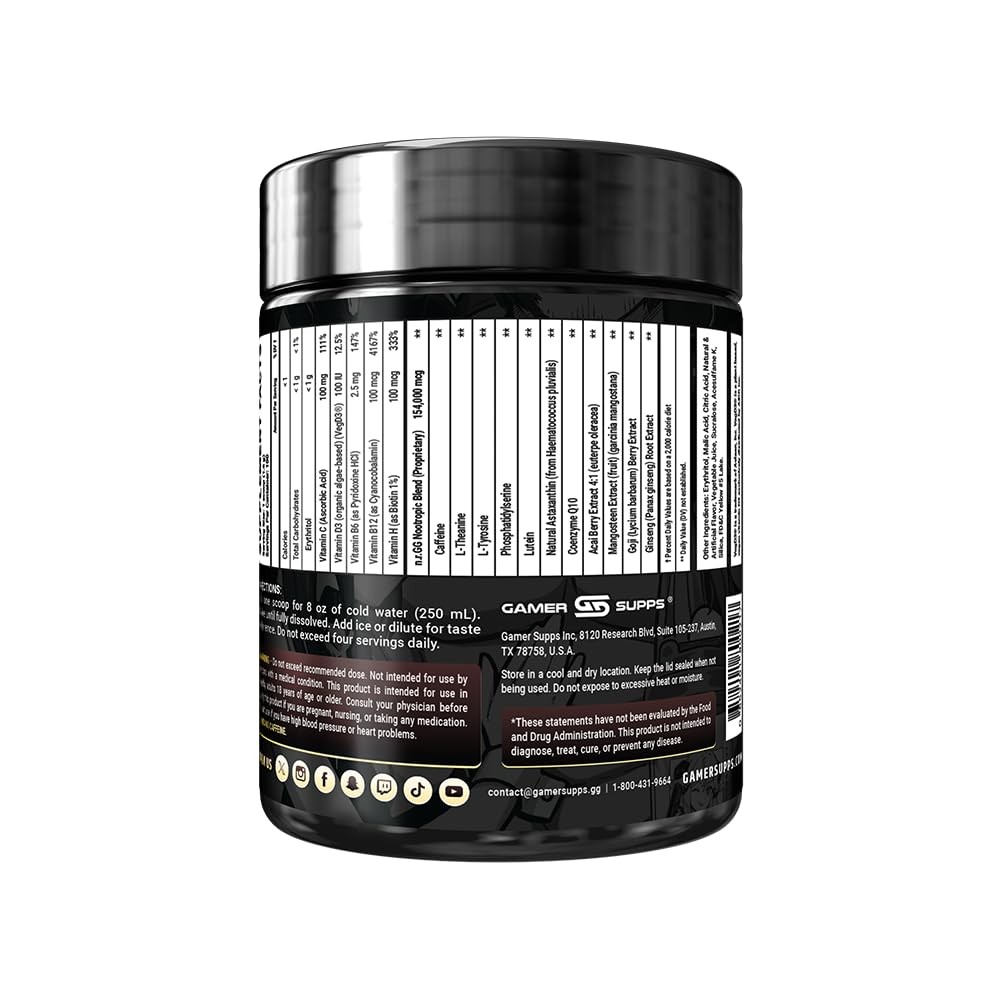 Gamer Supps GG® Energy – Schlatt Milk by jschlatt 100 Servings – Keto Friendl…