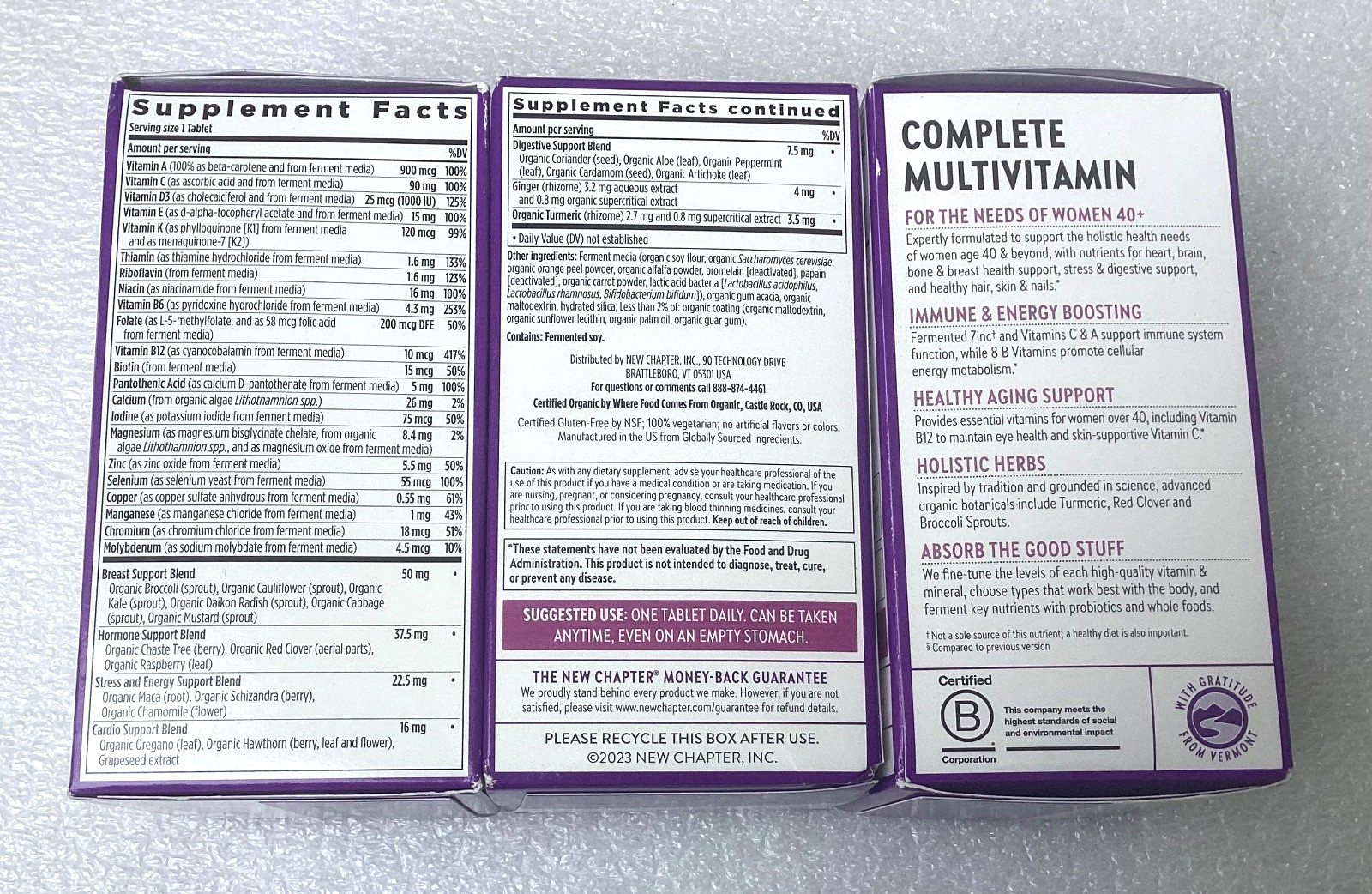 3x New Chapter Every Woman’s One Daily 40+ Tablets – 96 Count Each EXP: 4/27