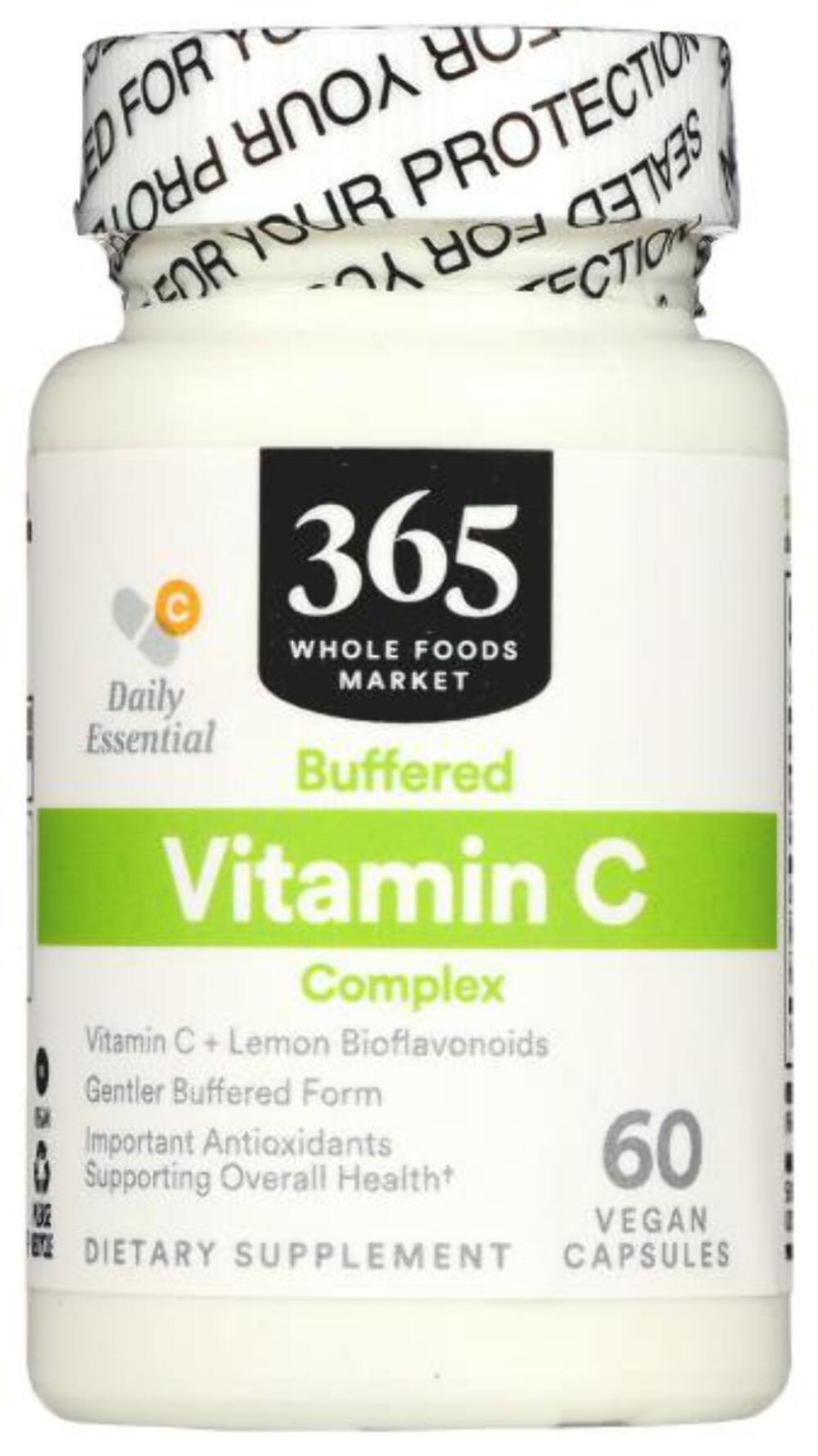 3/27 365 by Whole Foods Market, Buffered Vitamin C Complex, Vegan, 60 Capsules