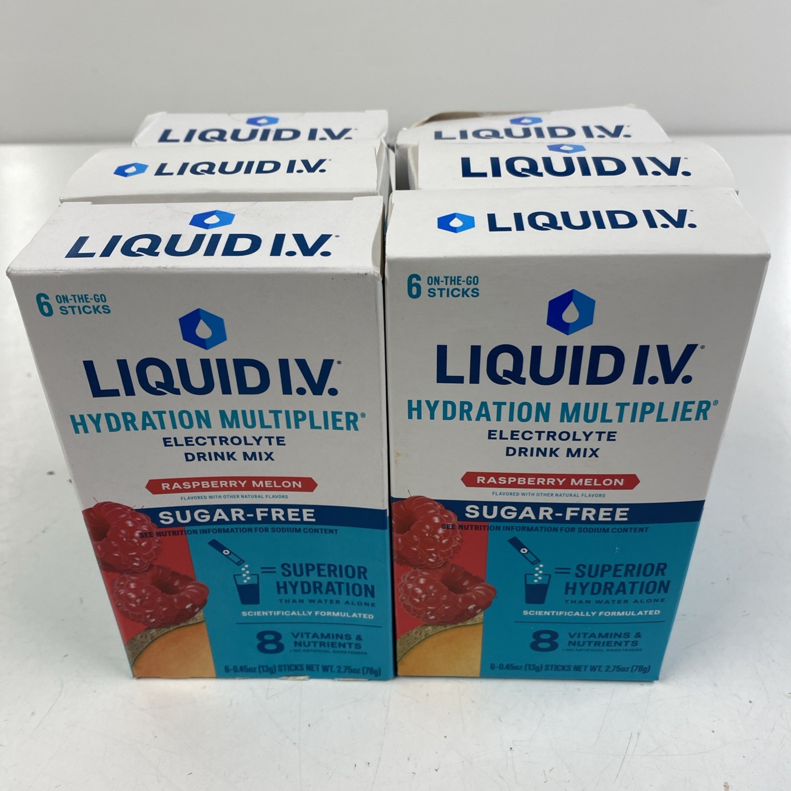 LOT x36 LIQUID I.V. Hydration Multiplier SUGAR FREE RASPBERRY MELON Drink Mix