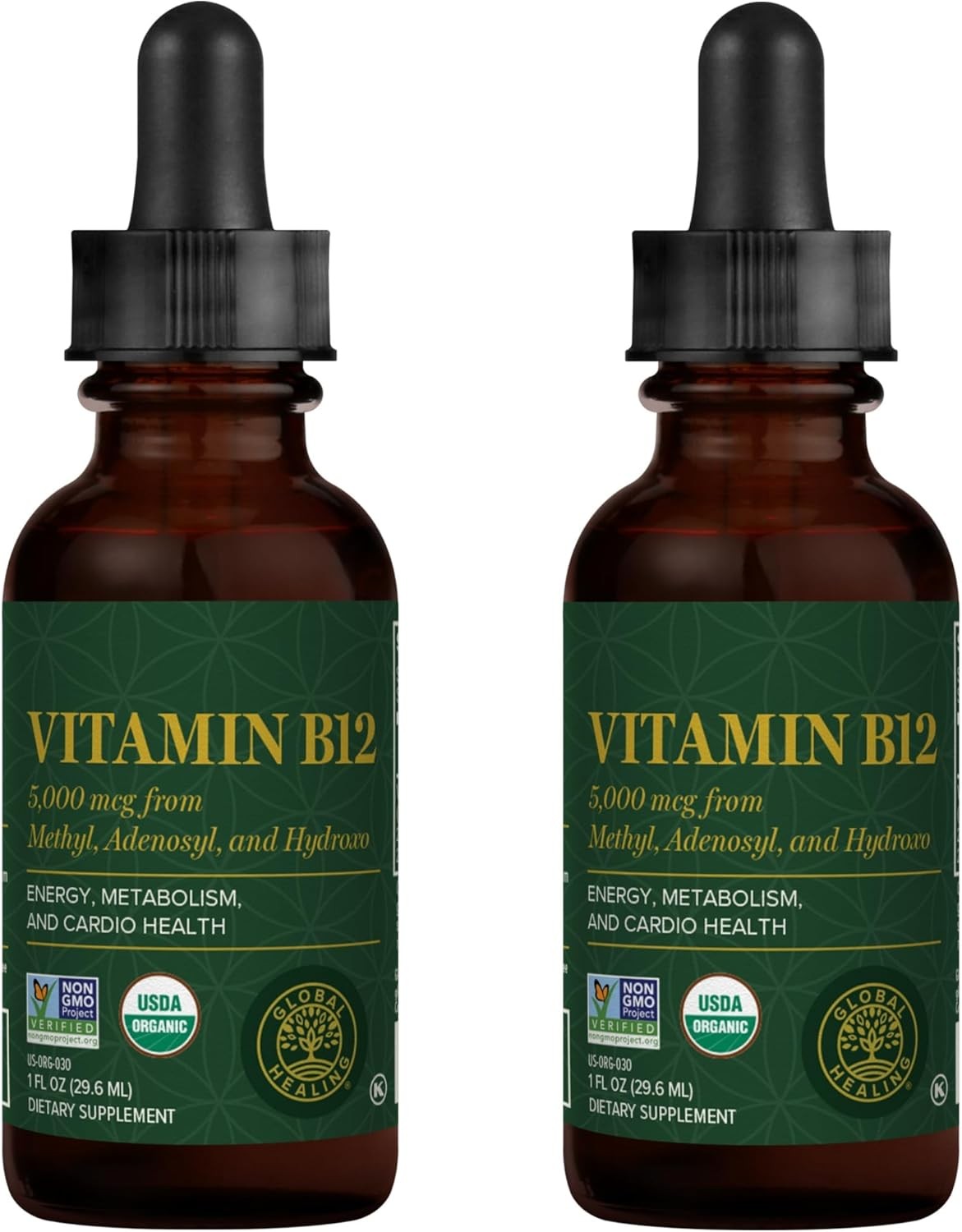 Global Healing Center – Vitamin B12 5000 mcg,Organic Sublingual Liquid Drops | 3