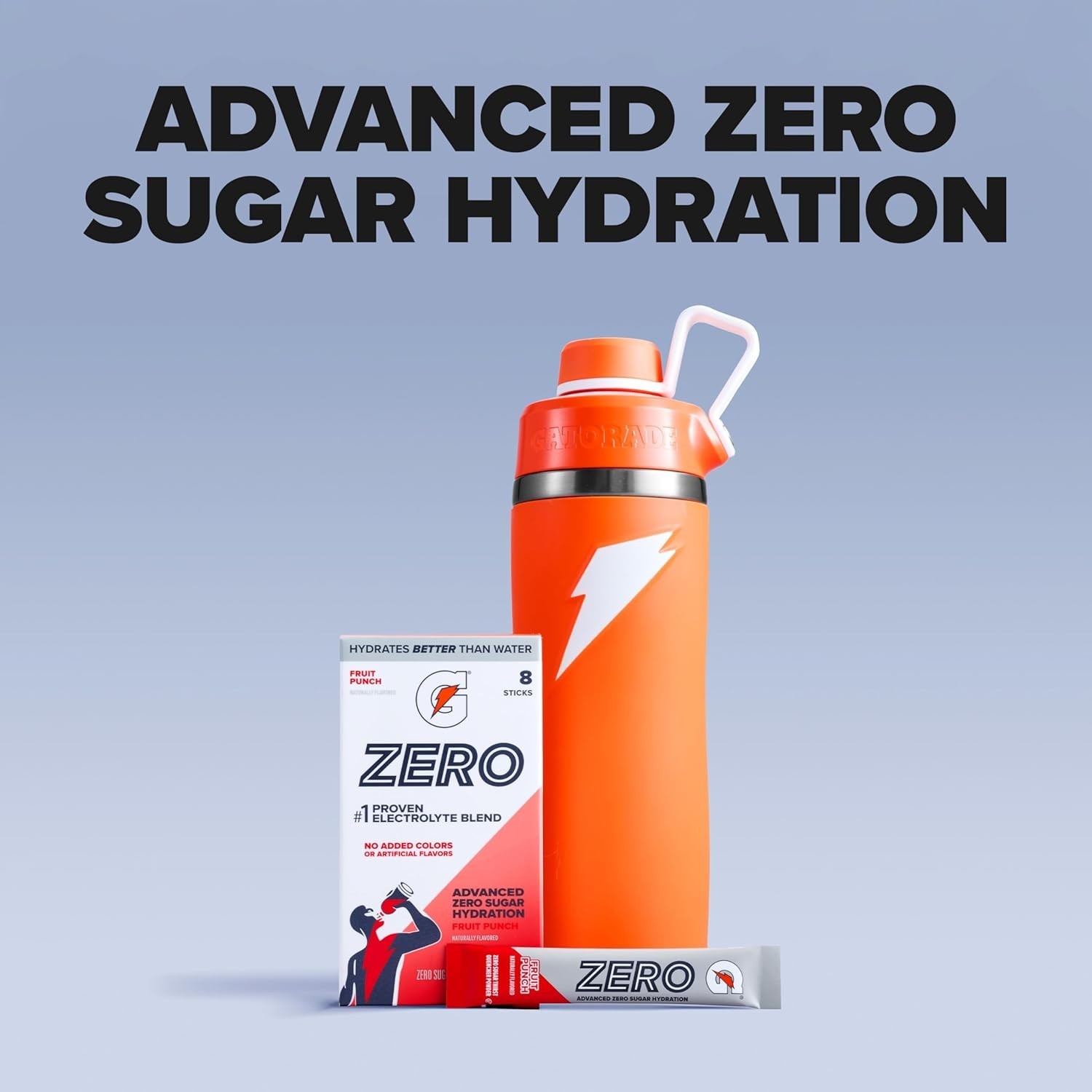 Gatorade Zero Sugar Electrolyte Powder Drink Mix – Strawberry Ice – 96 Servings