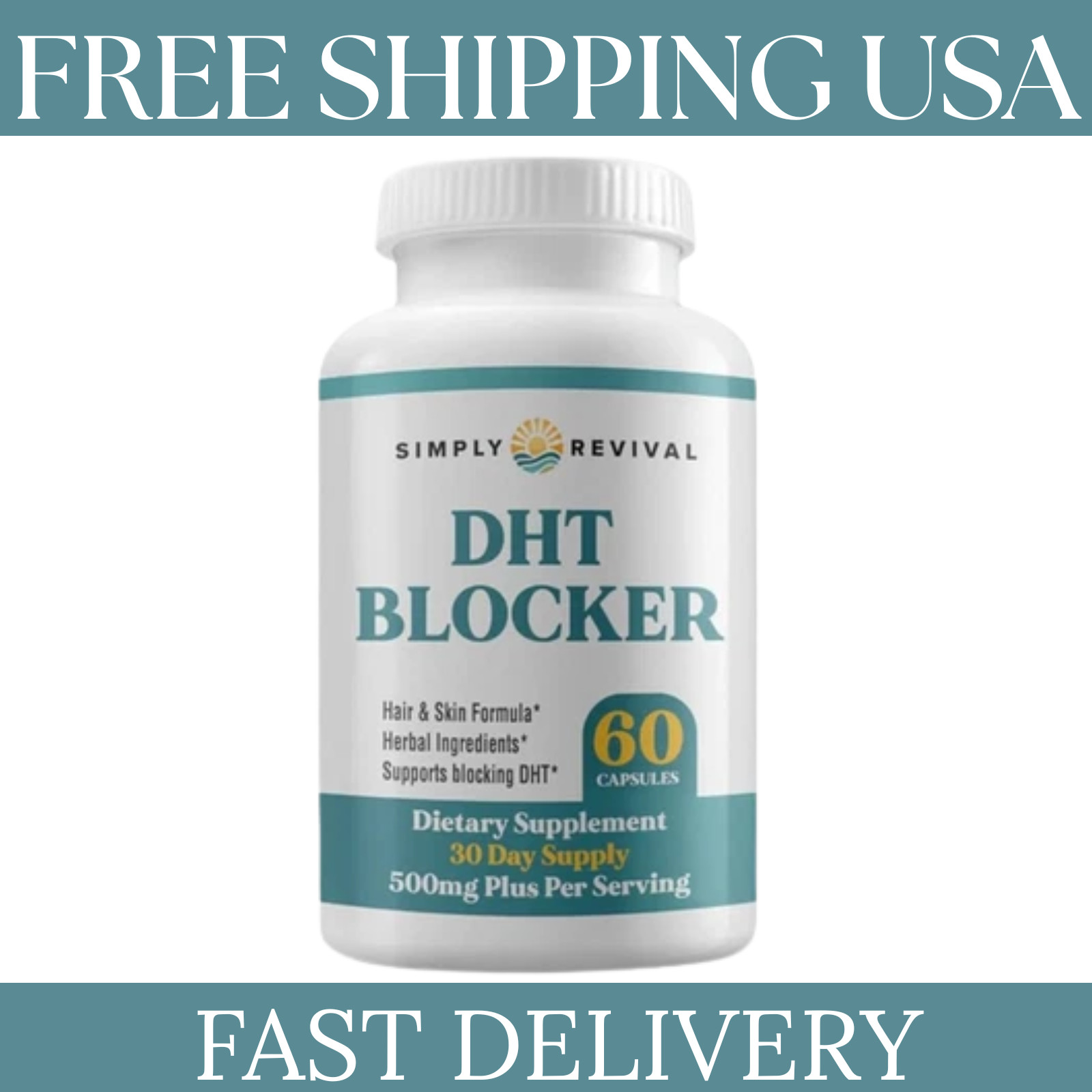Revival Simply DHT Blocker – Promote Healthy Hair Growth – 60 Capsules