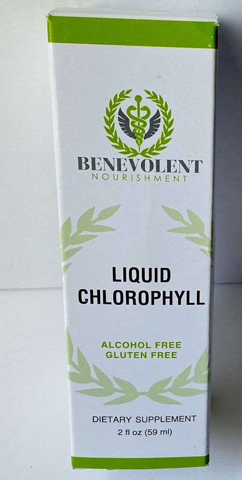 Benevolent Liquid Chlorophyll 2 fl oz Alcohol & Gluten Free Dietary Supplement